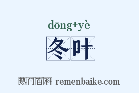 冬叶是什么意思的图片